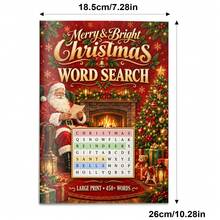 Kids Puzzle Books, Christmas Gift Ideas, Christmas Word Search Puzzle Book, Hidden Word Games For Winter Break, Travel And Cozy Evenings, Enjoy Screen-Free Entertainment And Festive Puzzle Time, A Holiday Gift For Young Word Hunters - Children's Riddle Book - View 7