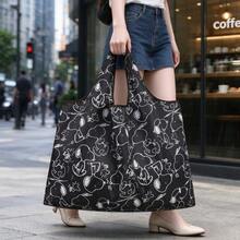 1PC Snoopy Sketch Print Reusable Shopping Tote Bag, Large Capacity Foldable Lightweight Shoulder Bag, Waterproof Grocery Bag, Suitable For Shopping, Travel, Daily Commute, Perfect Birthday And Holiday Gift For Women - Multicolor - View 1