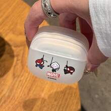 Miniso 漫威蜘蛛俠格紋藍牙耳機保護套 適用於AirPods1/2/3/4/5/AirPodsPro/Pro2 卡通可愛耳機盒 - 無色 - 查看 5