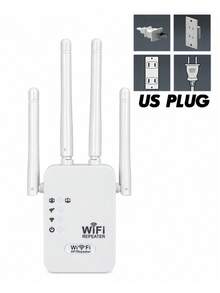 WiFi 訊號放大器 路由器擴展器 訊號增強器 長距離放大器 附乙太網路埠 雙網路介面 無線網路中繼器 家用行動通訊放大器 - 白色 - 查看 12