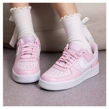 Nike New Women's Lightweight Durable Sports AIR FORCE 1 07 LOW CRSNT Low-Top Sneakers - Pink - View 3
