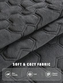 1pc Honeycomb Quilted Pet Sofa Protector Pad, Non-Slip Anti-Scratch Bottom Sofa Mat, Machine Washable Plush Seat Cushion For Cats And Dogs, Suitable For All Seasons, Fits 1/2/3/4 Seater And L-Shaped Sofas - Dark Grey - View 4