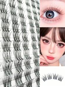 DIY Individual Lashes,16 Rows, Golden / Pink / Silver Glitter Mixed False Eyelashes, Individual Eyelashes, False Eyelashes, Natural Soft High Quality, Suitable For Professional Eyelash Salons, Halloween, Christmas, DIY Eye Makeup - View 5