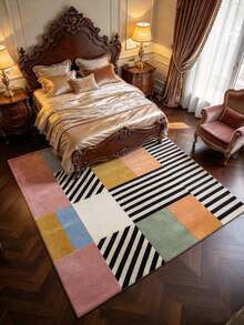 1pc Modern Art Living Room Rug, Plush Carpet, Autumn/Winter Rug, Living Room Area Rug, Home Decor, Large Living Room Carpet, Living Room Home Decor, Room Decoration, Washable Rug - Multicolor - View 2