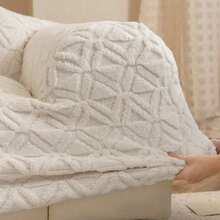 1pc Solid Color Jacquard Elastic Sofa Cover, Ins Style All Season Machine Washable, Pet-Friendly Stain-Resistant Durable, Suitable For Living Room Bedroom Dining Room Outdoor, 1-2-3-4 Seater Sofa Cover - Beige - View 7