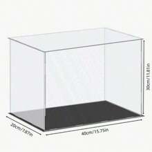 1pc Transparent Acrylic Display Box, Multiple Sizes, Plastic Assembly Dust-Proof Display Box With Matte Black Base, Suitable For Action Figures, Collectibles, Souvenirs, Statues, Models - A - View 26