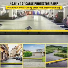 3 Channel Rubber Cable Protector Ramp 1.2 X 1.2 Inch Channel Ramp Speed Bump Heavy Duty Cable Wire Cord Cover Driveway Hose Cable Ramp Protector - 103 X 30 X 5.5 cm - View 2