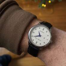 1pc Men's Mechanical Style Transparent Case Back Business Fashion Highly Attractive Wrist Watch - Black - View 3