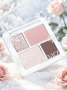 Eunarz 4-Color Matte Glitter Eyeshadow Palette, Soft Powder Texture, High Pigment, Easy To Blend, Long-Lasting Natural Daily Makeup, Makeup Gift Set - #026 GOLDENROSE - View 9