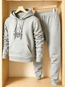 Impala Men Hoodie Co-Ords - Grey - View 1