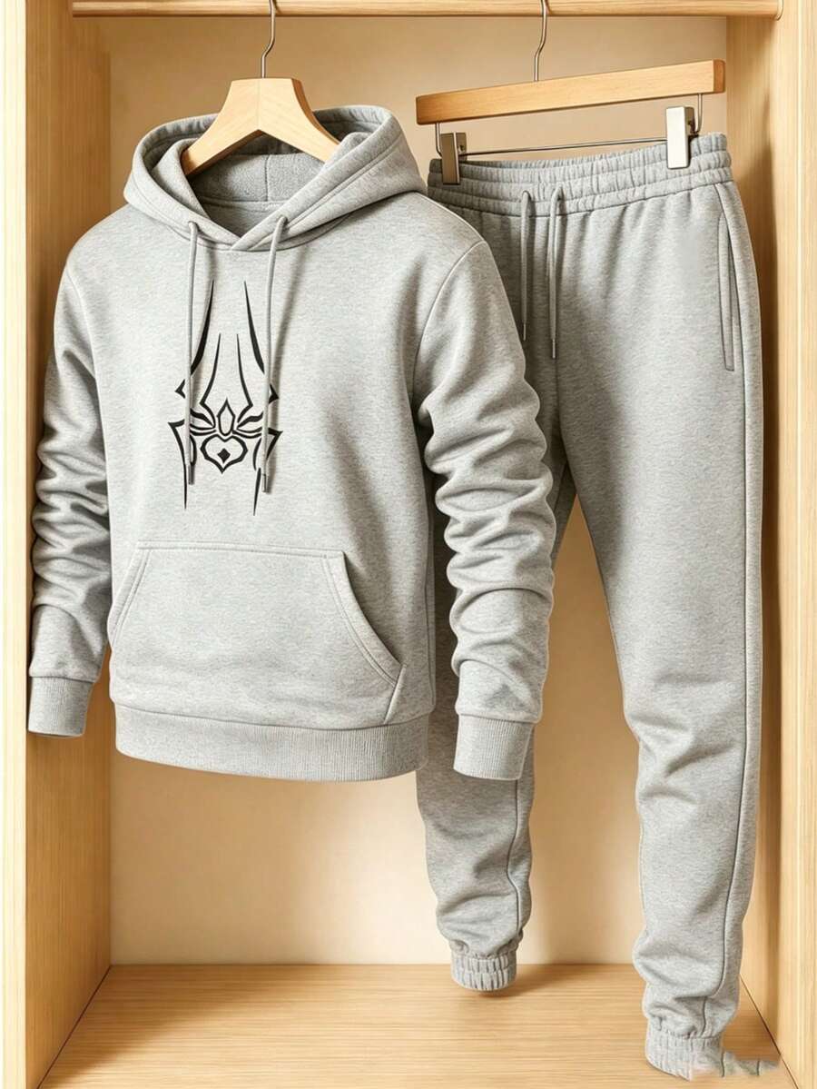 Impala Men Hoodie Co-Ords - Grey - View 1