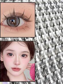 DIY Individual Lashes,16 Rows, Golden / Pink / Silver Glitter Mixed False Eyelashes, Individual Eyelashes, False Eyelashes, Natural Soft High Quality, Suitable For Professional Eyelash Salons, Halloween, Christmas, DIY Eye Makeup - View 8