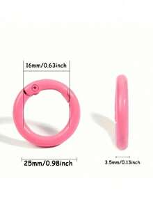 10/30/60/120pcs Random Color Zinc Alloy Spring O-Rings - Keychain Making Supplies Keychain Charms Bag Charms Purse Charms Purse Accessories Carabiner Clip Durable Metal Quick Release Buckles For DIY Keychains, Straps, Dog Leashes | Easy Open/Close - Multi-color - View 12