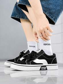 Men Canvas Shoes - Black - View 3