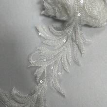 2pcs White, Gold, Black Sequin Embroidered Leaf Patch, Exquisite 3D Shaped Clothing Decoration Sticker - Cloth Patch - View 16