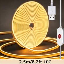 Acosh Neon Flexible Neon LED Strip Light, USB Interface, Touch Switch With Adjustable Brightness, Comes With Mounting Clips, Suitable For Indoor Decorative Patterns, Kitchen Lighting, Mirror Fill Light - Warm White - View 16
