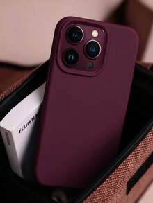 溝槽按鈕高品質液態矽膠手機殼，適用於 iPhone 18 Pro Max 17 16 15 14 13 12 11 Pro Max，柔軟蠟感觸感親膚 - 櫻桃紅 - 查看 6