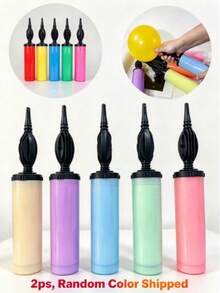 2/1pc Colorful Manual Balloon Pump, Handheld Latex And Foil Balloon Inflator, Dual-Way Fast Inflation Tool, Suitable For Birthday, Wedding, Baby Shower, Christmas, Halloween, New Year And Holiday Party Decoration And Event Planning, Portable And Durable (Random Color) - Multicolor - View 10
