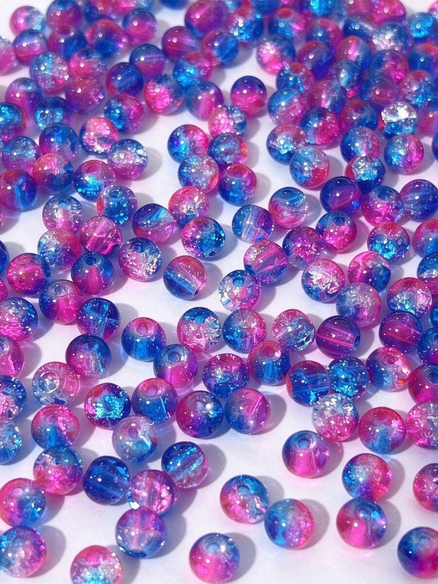 100pcs 6mm Glass Beads Suitable For DIY Crafting' - Multicolor - View 1