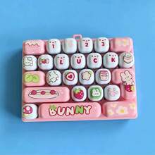 New Adult Keyboard Stress Relief Fingertip Key Button Keychain, Animal Diary Stress Relief 26-In-1 Keyboard Stress Relief Button Fingertip Clicker, Fun Stress Relief, Suitable For Focus And Calm During Work Or Study, Time-Killing Keyboard Stress Relief Toy 26 Keyboard Stress Relief Fingertip Keyboard Button Keychain Toy Bag Pendant (One Size = Random Color) - Multicolor - View 13