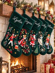 Personalized Nutcracker Christmas Stockings,Custom Family Stockings With Name,Monogrammed Stocking,Holiday Decorations ,2026 Christmas Gift - Multicolor - View 4
