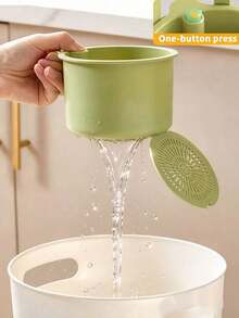 Removable Sink Strainer, Multi-Functional Hanging Sink Basket, Self-Cleaning Anti-Clogging Mesh Filter, Suitable For Kitchen And Bathroom Sinks, Button-Style Sink Strainer Basket - Automatic Food Residue Drainage Basket, Non-Slip Plastic Drainage Basket, Adjustable Wet-Dry Separation Filter, Suitable For RV And Outdoor Use, Multi-Functional Sink Strainer - Multicolor - View 7