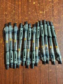 [Quick Dry & Smooth]Black Ballpoint Pen, 0.5mm Black Ink Gel Pen, Smooth Writing, Retractable Gel Pen, Large Capacity Quick Dry Ink, Suitable For School Boys And Girls Diary, 0.5mm Neutral Pen, Quick Dry Retractable Black Gel Ink Ballpoint Pen, Suitable For Home Office Writing, Note-Taking, Diary Business, Back To School, Color And Style Optional, Retractable Gel Ink Ballpoint Pen Set, Black Ink Ballpoint Pen - Multicolor - View 18