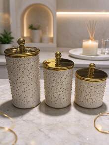 3-Piece High-End Multifunctional Airtight Containers, European-Style Leak-Proof Sealed Containers, Suitable For Tea, Grains, Candies, Kitchen Storage And Preservation, Kitchenware, Jars, Dry Foods, Spices, Coffee, Space-Saving And Anti-Drop. - Multicolor - View 10