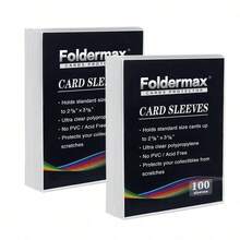 200 Piezas Fundas Transparentes Para Tarjetas, Ideal Para Cartas De Juego, Cartas De Estrellas, Cartas Comerciales - transparente - Ver 2