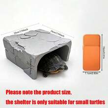 1Pc Turtles Hide In Shelters, And So Do Frogs, Pet Habitats And Practical Landscape Design, The Burrowing Animal Uses Plastic Materials For Its Shelter.Suitable For Turtles Hide In The House.6. - Multicolor - View 3