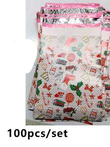 Super Strong PE Material Self-Sealing Thickened Christmas Print Plastic Courier Bags, Multiple Sizes, Suitable For Holiday Peak Season Shipping, Thanksgiving Promotion Packaging, New Year Gift Mailing - A - View 14