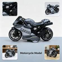 Children's Alloy Motorcycle Toy, Realistic Racing Motorcycle Model, Desktop Collectible Display Gift - Multicolor - View 2