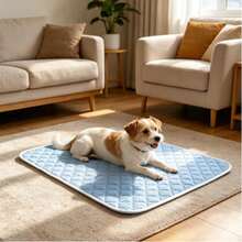 1PC Washable Pee Pads For Dogs Reusable Pee Pads Waterproof Puppy Pads Pet Training Pads Super Absorbent With Dog Paw Shape Non-Slip Backing Dog Changing Mat Dog Sleeping Mat - Blue - View 12