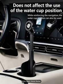 2026 New Magnetic Telescopic Car Phone Holder, Universal Black Tech Phone Mount Fixed In Cup Holder Slot - A - View 9