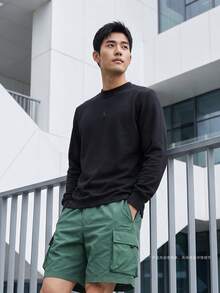 Jordan Men's AS M J DF GOLF LS MOCK Long Sleeve Knit Collarless T-Shirt TIF2935-010 - Black - View 2