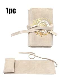 Tarot Card Storage Bag, Printed With Gold Sun And Star Pattern, Portable Card Storage Bag With Drawstring, Suitable For Storing Tarot Cards, Divination Cards, Card Games, Cosmetics, Banknotes; Travel, Commute, Office, Back To School, 2D Printed Design - No Texture, Suitable For Cards, Small Items, Back To School Gifts, Teacher Gifts, Christmas, Halloween - Multicolor - View 20