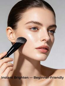 GUOXIAONIU Teardrop-Shaped Highlight Brush, High-Resilience Fiber, Precise Face Fit, Highlight & Conceal In One, Sculpted 3D Bone-Structure Look, Beginner-Friendly - #A210 - View 11