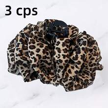 1pc Leopard Print Fluffy Large Hair Claw Clip, New Women's Hair Clip, Premium Style Updo Hair Claw Hair Accessory - Multicolor - View 14