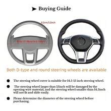 3pcs Fashion Leopard Print Plush Car Steering Wheel Cover & Shoulder Pad Set, Classic Stylish Car Steering Wheel Protector, Women's Car Interior Accessories - A - View 10