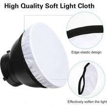 1pc Soft White Diffusion Cloth For 7 Inch 180mm Standard Studio Photography With Flash Effect - Multi-color - View 9