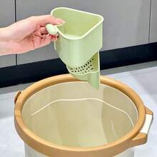 Sink Strainer Basket With Suction Cup, Automatic Tilt Mechanism For Food Debris Collection, Triangular Sink Sponge Holder With Suction Cup Filter Basket, Suitable For Kitchen And Bathroom Sinks - Model B - View 6
