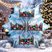 Christmas Tree Wooden Candy Display Stand Party Tabletop Atmosphere Decor Dessert Station Wooden Candy Rack Ornament - Multicolor - View 3