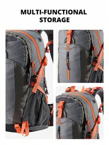 CAMEL CROWN Large Capacity Lightweight Outdoor Hiking Backpack, Professional Hiking Backpack, Suitable For Hiking, Sports And Travel - Grey - View 3