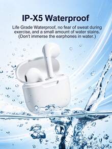 TWS Earbuds, Wireless Earphones, Bluetooth Headphones, Sweat-Proof White Design, Built-In Microphone, Clear Calls, Comfortable Fit, Compatible With IOS And Android Devices - Perfect For Fitness, Running And Daily Use. - White - View 10