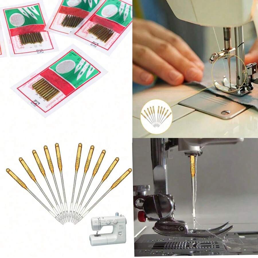 10/50支/組 縫紉針 HAX1 705H 9#、11#、14#、16#、18# 家用縫紉機針配件，適用於 Brother、Janome、Juki