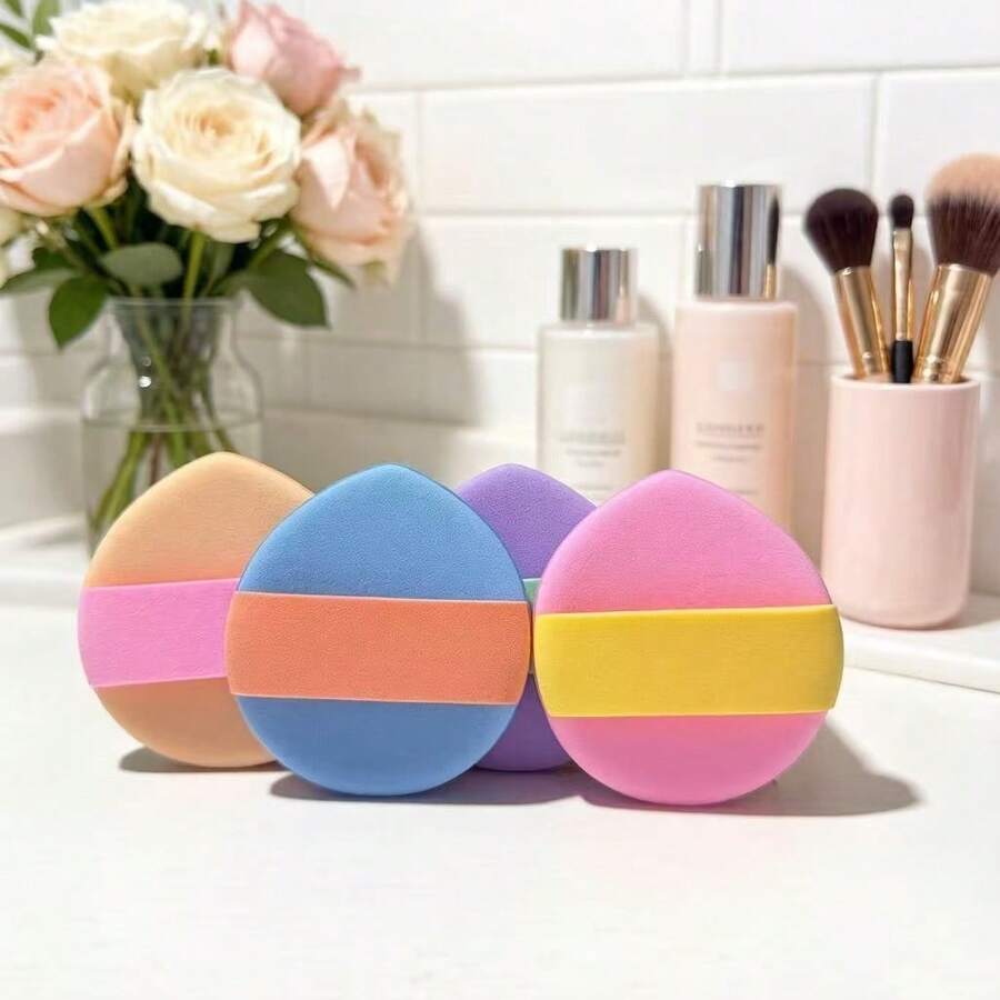 Double-Sided Macaron Makeup Sponge, Dry And Wet Use, Soft And Skin-Friendly, Makeup Tool, Foundation And Concealer Sponge, Halloween, Girls Makeup Accessory - Multicolor - View 1