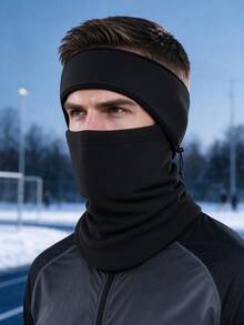 1pc Winter Warm Face Mask With Sports Ear Warmers, Unisex Outdoor Cycling Headgear, Cold-Proof Wind-Proof Skiing Hat, Suitable For Cycling, Motorcycle, Skiing, Off-Road, Protection, Dust-Proof, Breathable, Winter Warm Face Mask - Multicolor - View 7