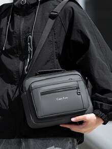 New Waterproof Oxford Fabric Men's Business Casual Horizontal Small Square Messenger Bag, Commuter Crossbody Bag, Handbag - Multicolor - View 8