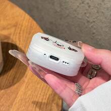 Miniso 漫威蜘蛛俠格紋藍牙耳機保護套 適用於AirPods1/2/3/4/5/AirPodsPro/Pro2 卡通可愛耳機盒 - 無色 - 查看 4