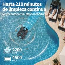INSE C2 Cordless Automatic Robotic Pool Cleaner, Robotic Vacuum For Residential Pools - Grey - View 3